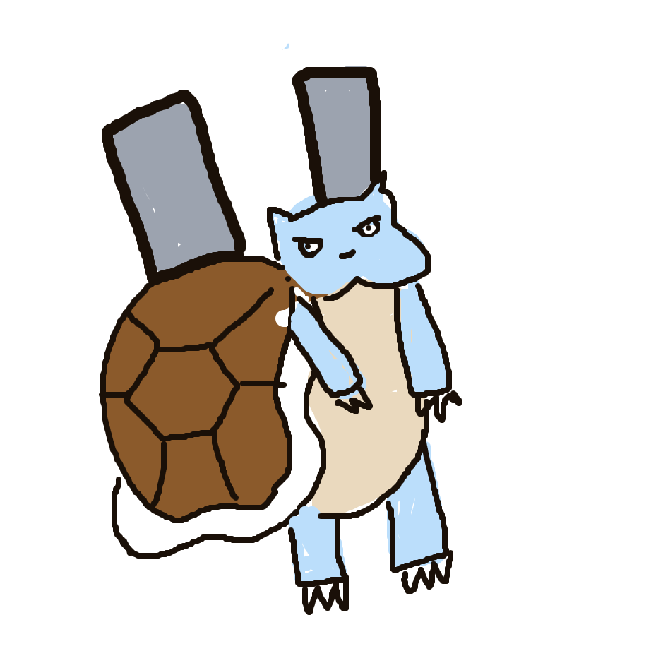 PichuBroAndCo's drawing of Blastoise — Pokémon sketch on Sketchdex