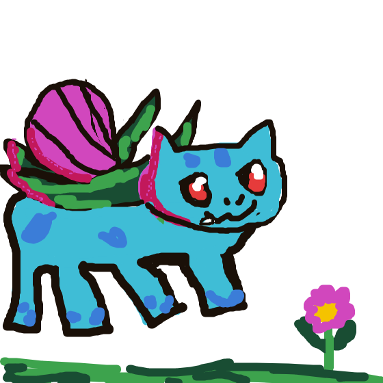 Diamondtwinkle's drawing of Ivysaur — Pokémon sketch on Sketchdex