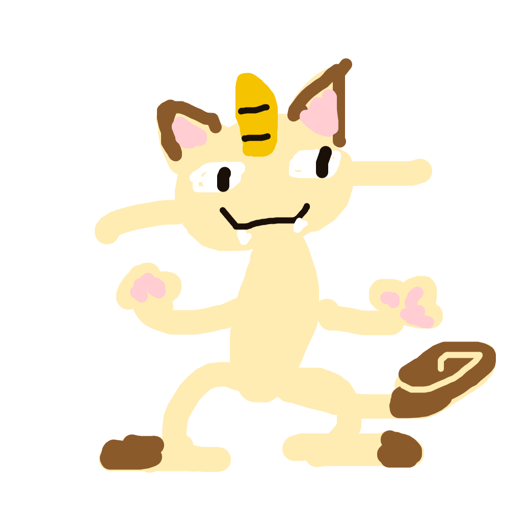 Vekzone's drawing of Meowth — Pokémon sketch on Sketchdex