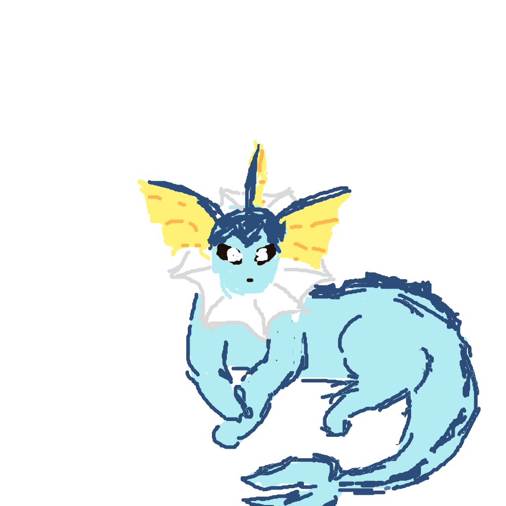 SHROOPOO's drawing of Vaporeon — Pokémon sketch on Sketchdex