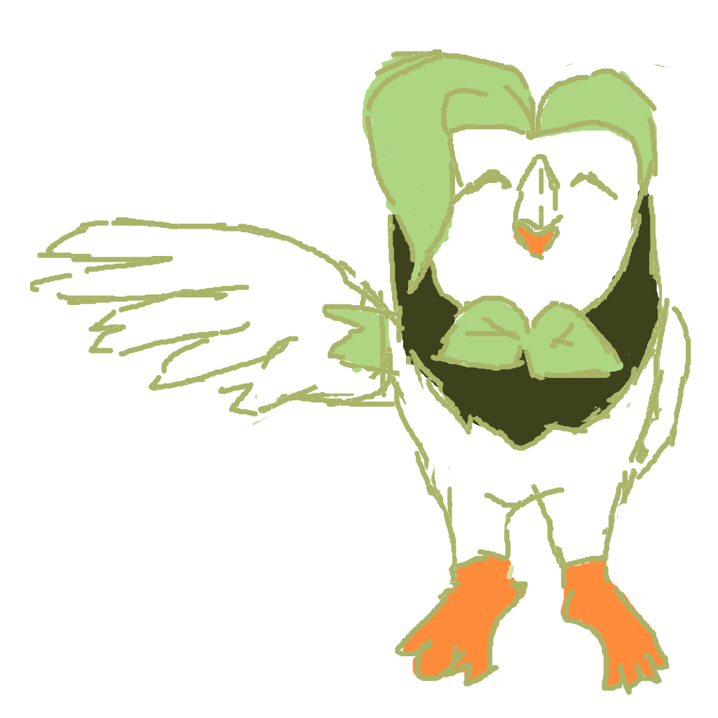 SHROOPOO's drawing of Dartrix — Pokémon sketch on Sketchdex