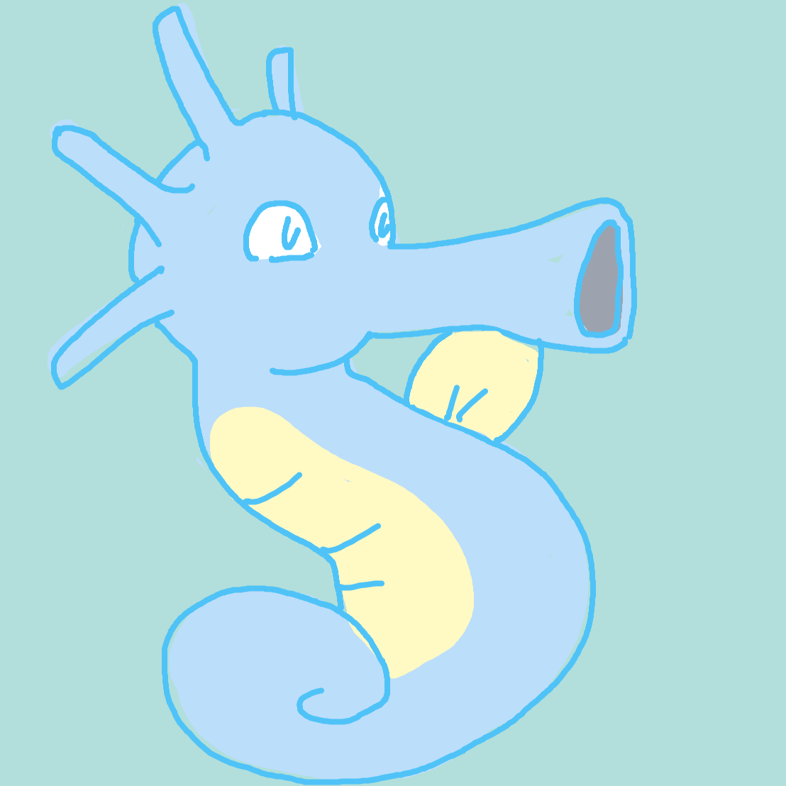 Horsea drawing