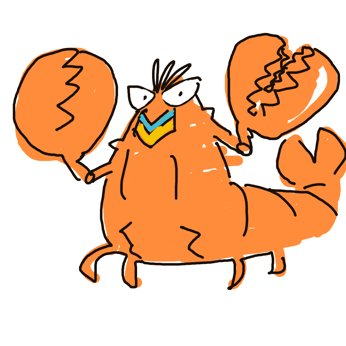 karpngull's drawing of Crawdaunt — Pokémon sketch on Sketchdex