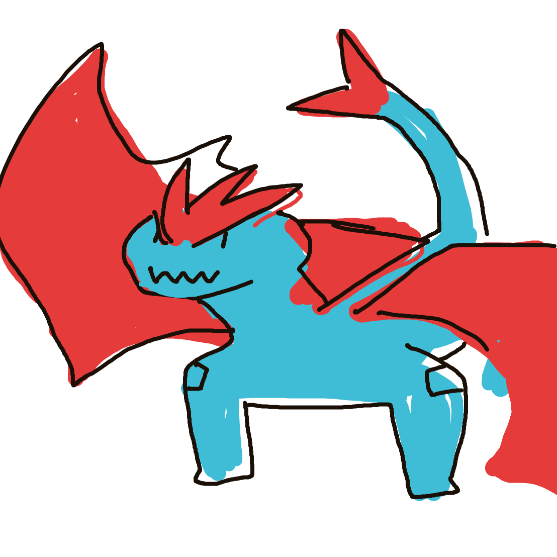 karpngull's drawing of Salamence — Pokémon sketch on Sketchdex
