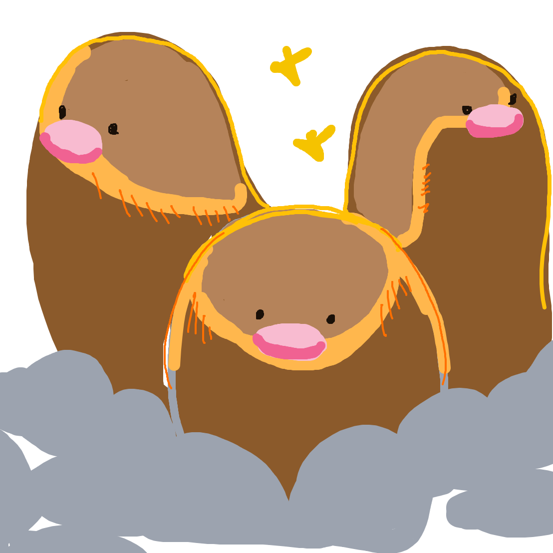 Dugtrio drawing