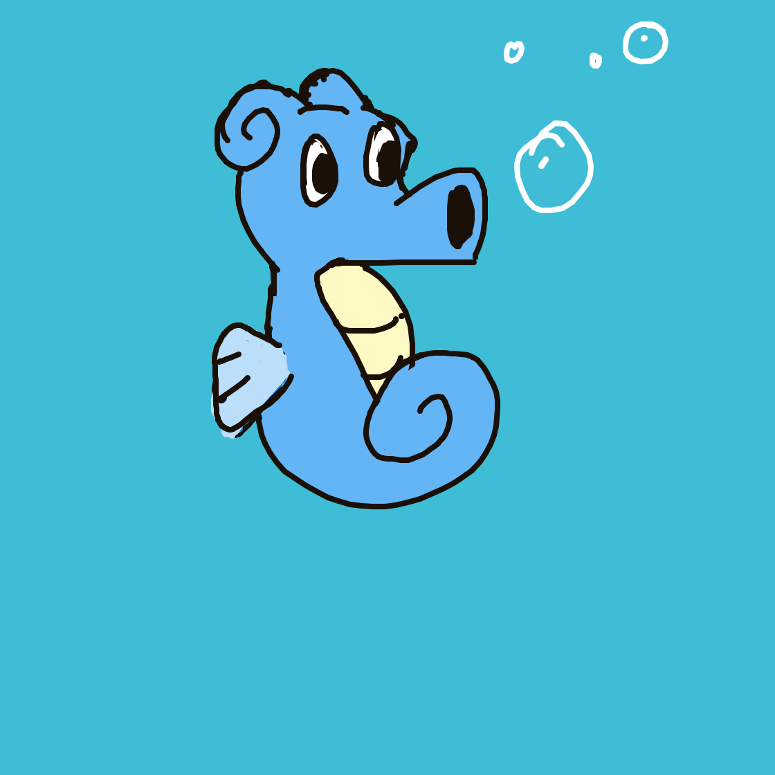 Horsea drawing