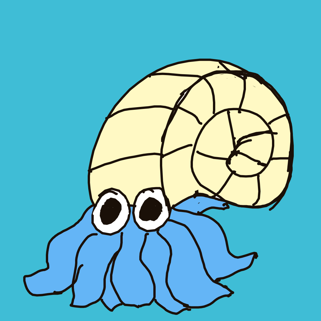 Omanyte drawing