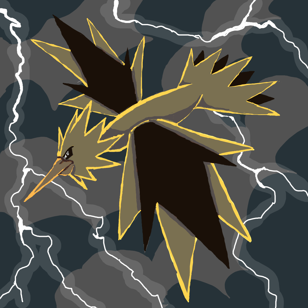 TLLanghamArt's drawing of Zapdos — Pokémon fan art on Sketchdex