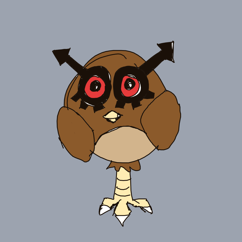 TLLanghamArt's drawing of Hoothoot — Pokémon sketch on Sketchdex