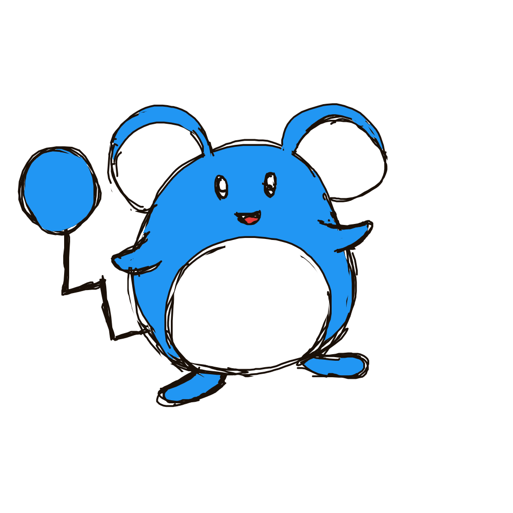 TLLanghamArt's drawing of Marill — Pokémon sketch on Sketchdex