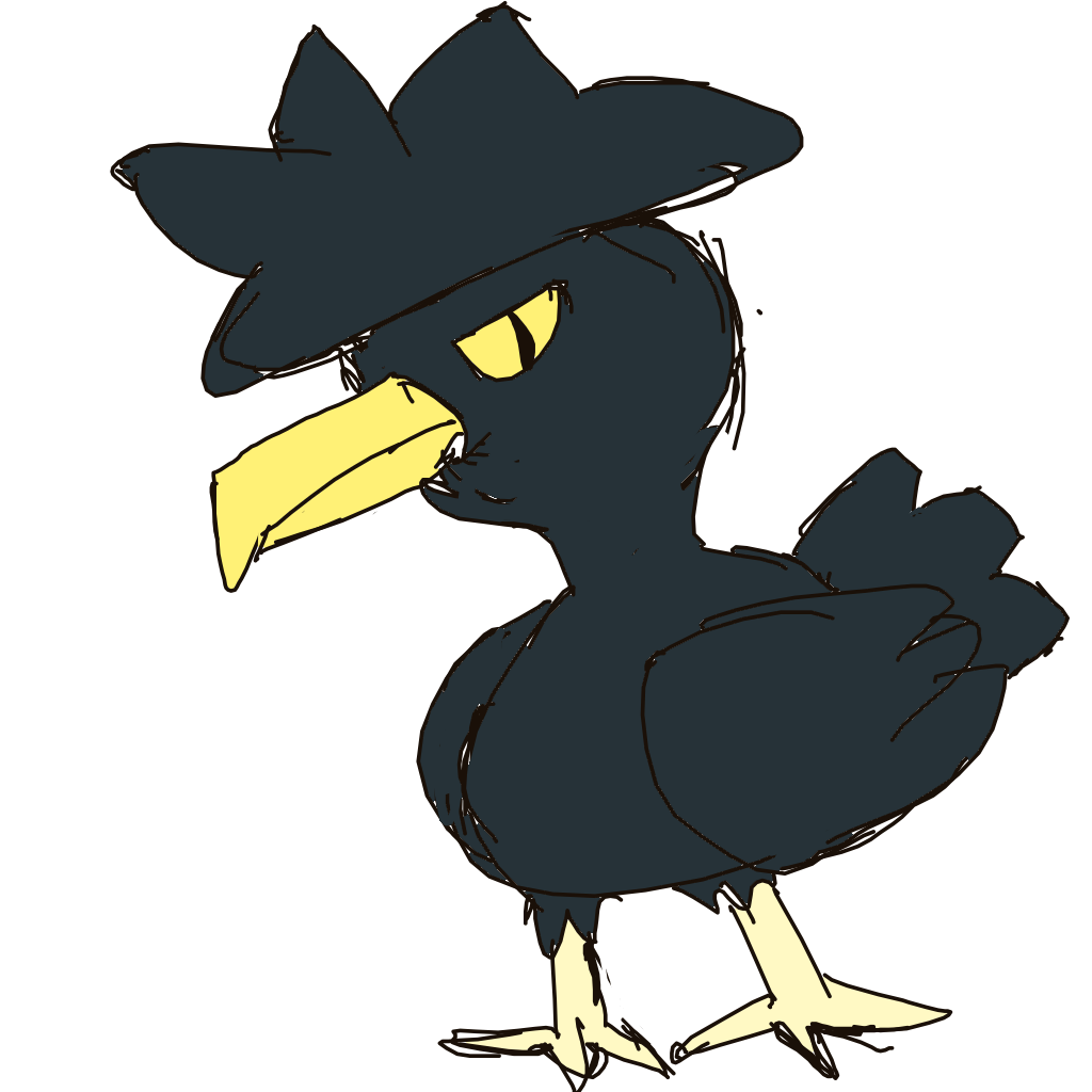 TLLanghamArt's drawing of Murkrow — Pokémon sketch on Sketchdex