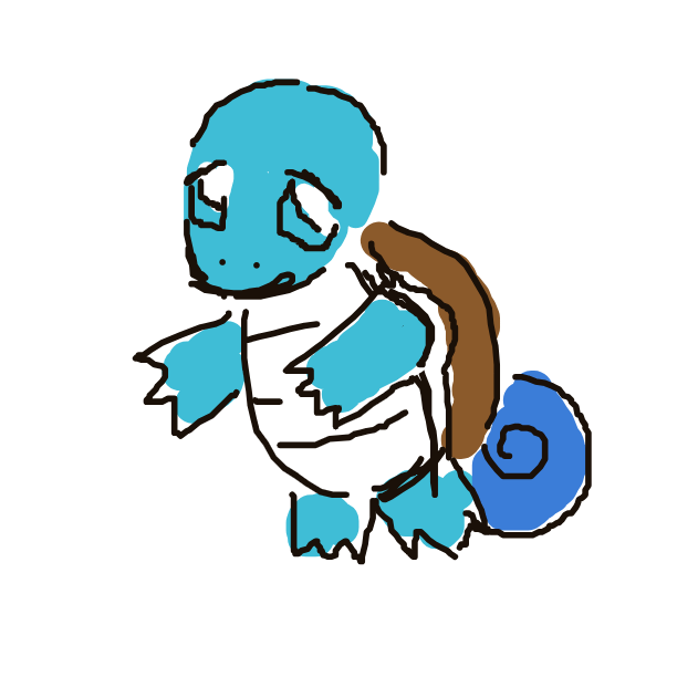 qvocehx_giga_maril's drawing of Squirtle — Pokémon sketch on Sketchdex