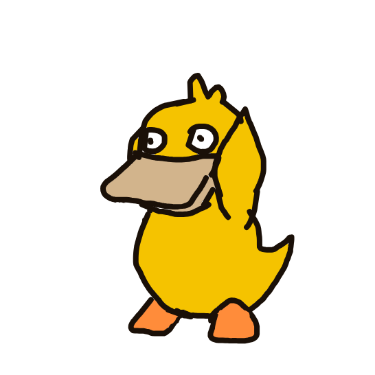 Eebit's drawing of Psyduck — Pokémon sketch on Sketchdex