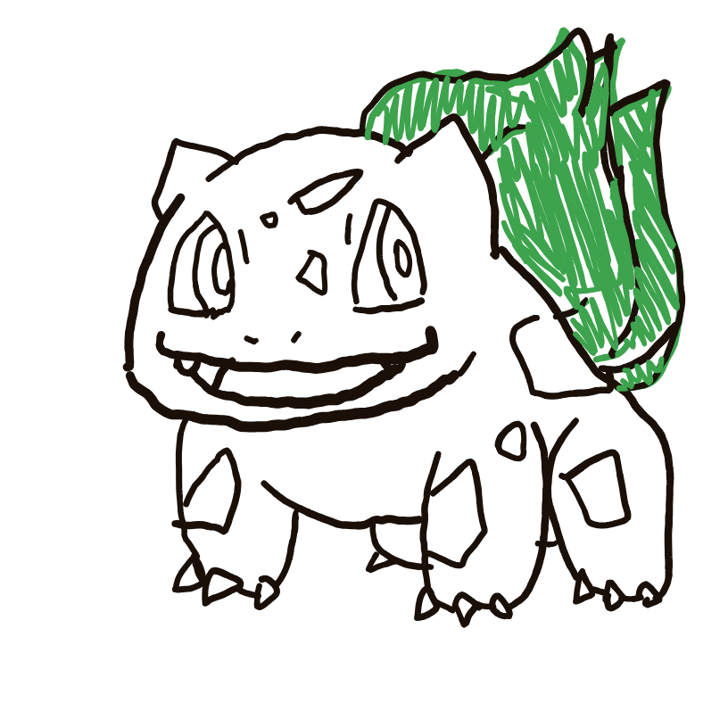 LuckyVaporeon13's drawing of Bulbasaur — Pokémon sketch on Sketchdex