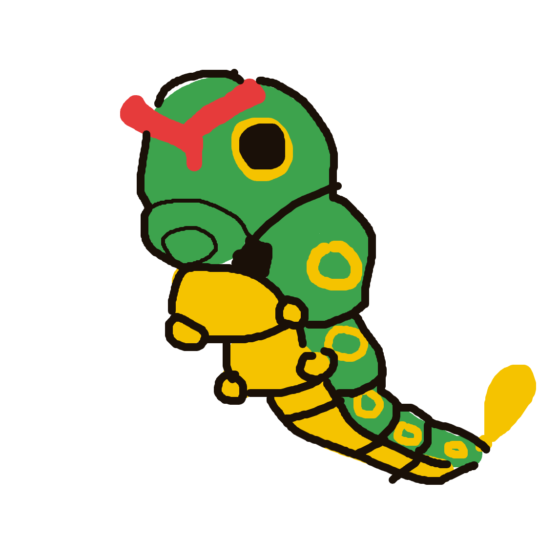 ShinyDitto951's drawing of Caterpie — Pokémon sketch on Sketchdex
