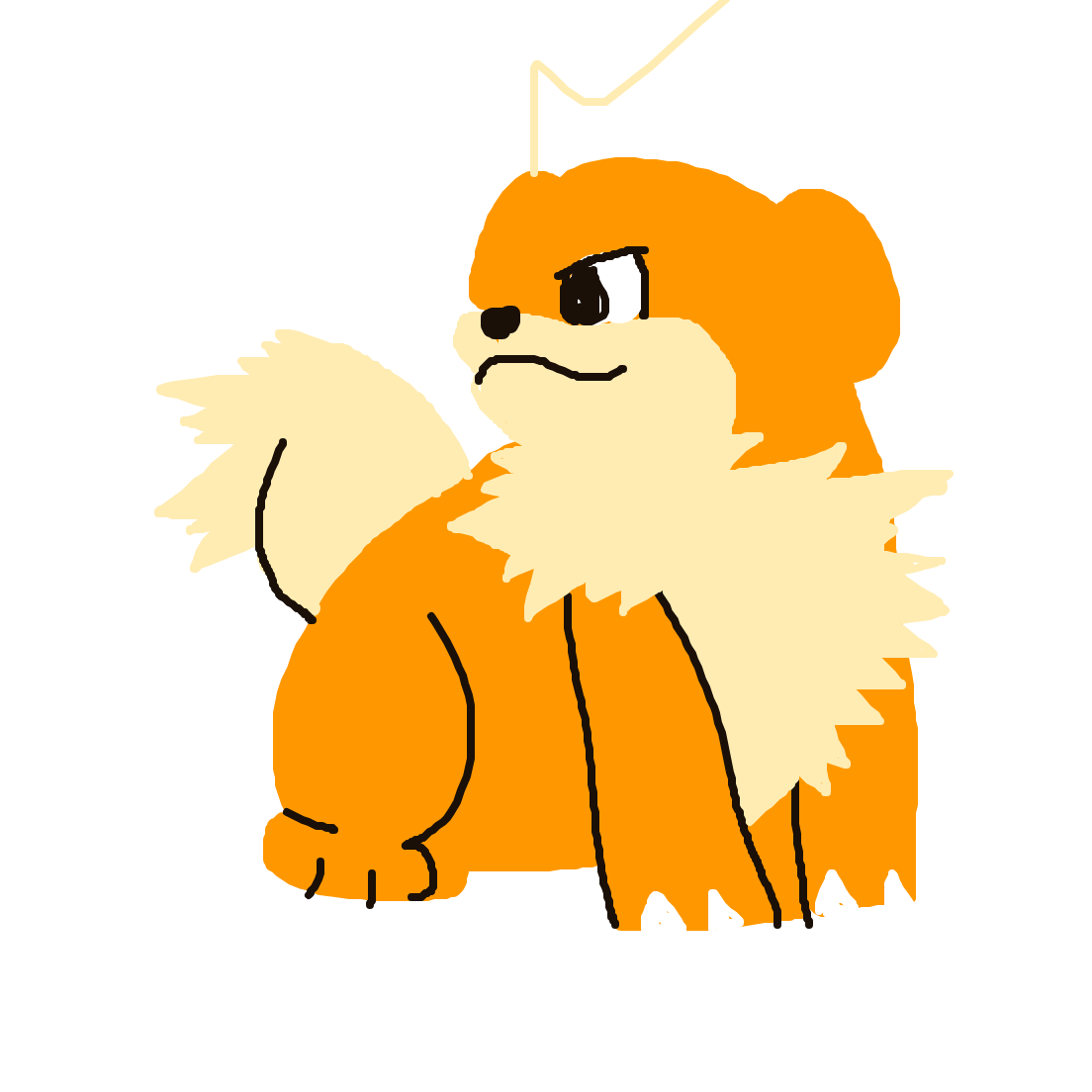 Growlithe drawing
