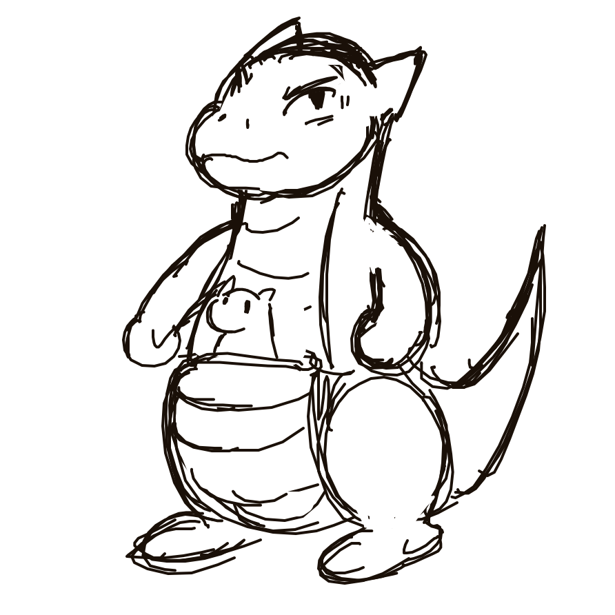 Kanjay's drawing of Kangaskhan — Pokémon sketch on Sketchdex
