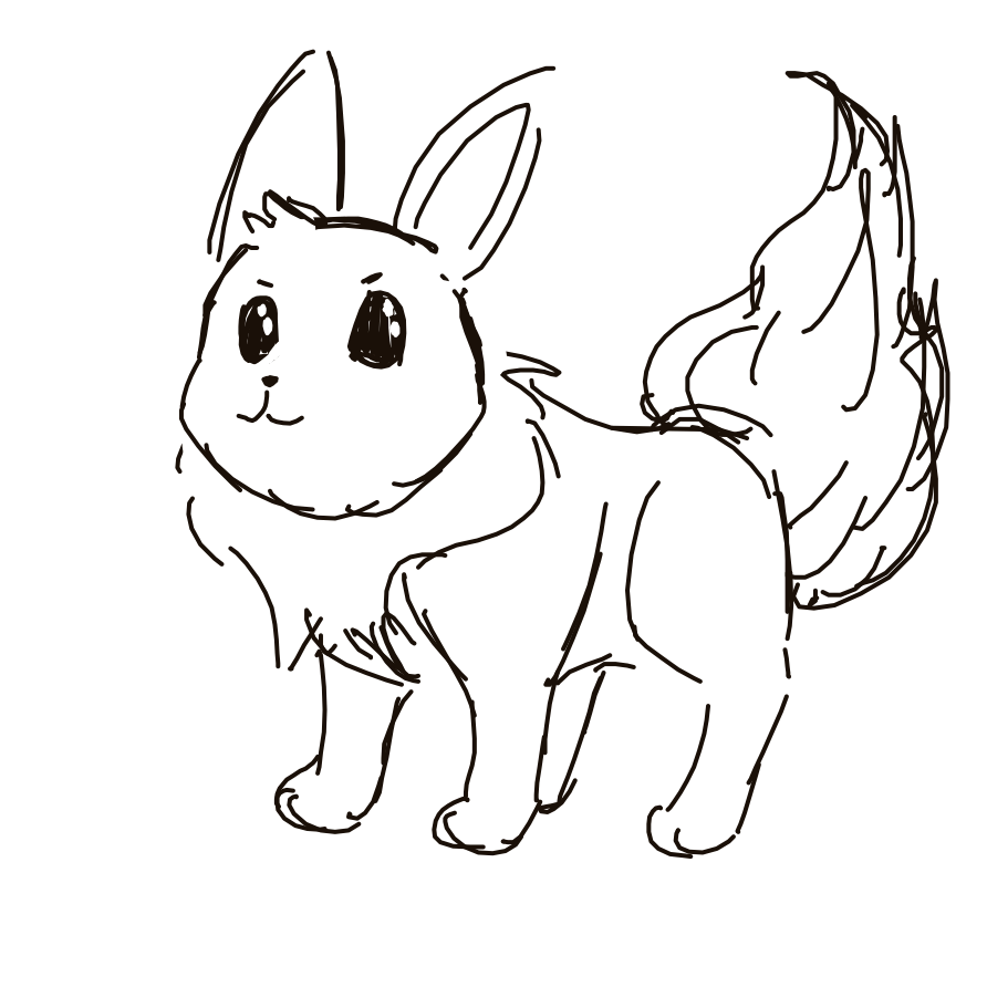 Kanjay's drawing of Eevee — Pokémon sketch on Sketchdex