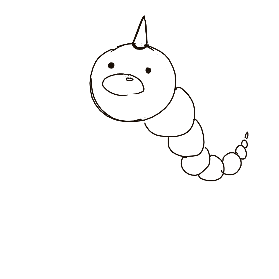 Kanjay's drawing of Weedle — Pokémon sketch on Sketchdex