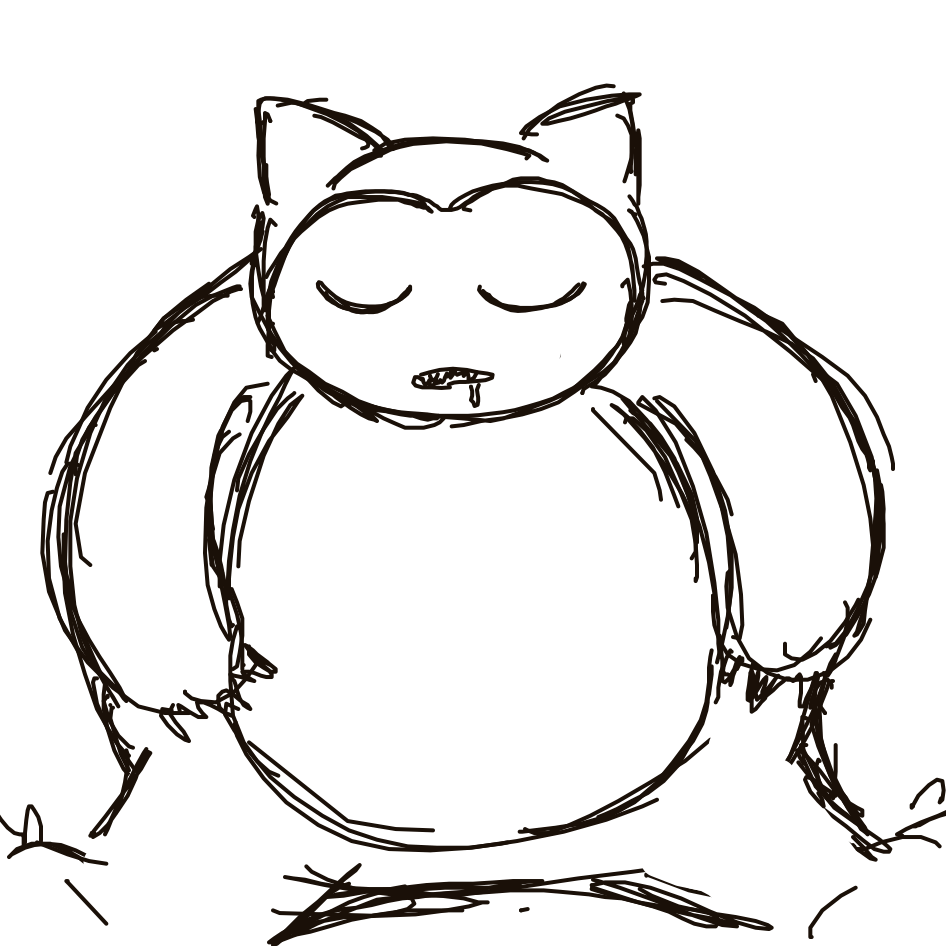 Kanjay's drawing of Snorlax — Pokémon sketch on Sketchdex