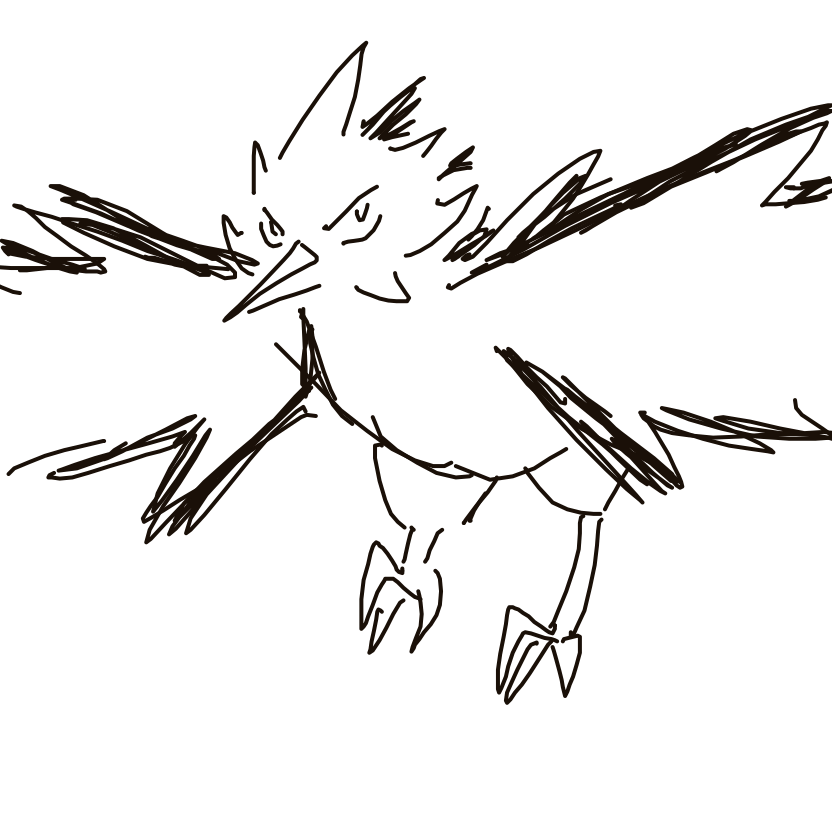 Kanjay's drawing of Zapdos — Pokémon sketch on Sketchdex