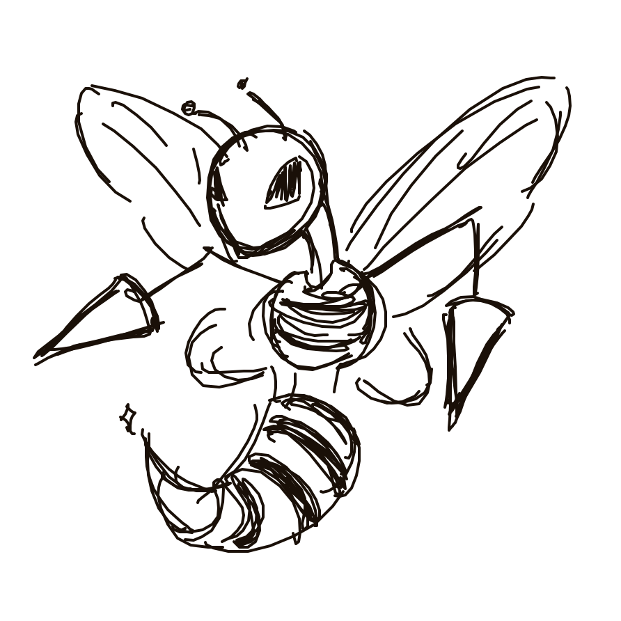 Kanjay's drawing of Beedrill — Pokémon sketch on Sketchdex