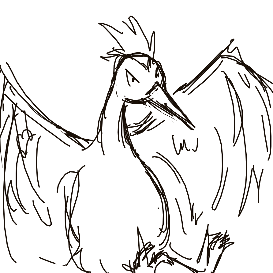 Kanjay's drawing of Fearow — Pokémon sketch on Sketchdex