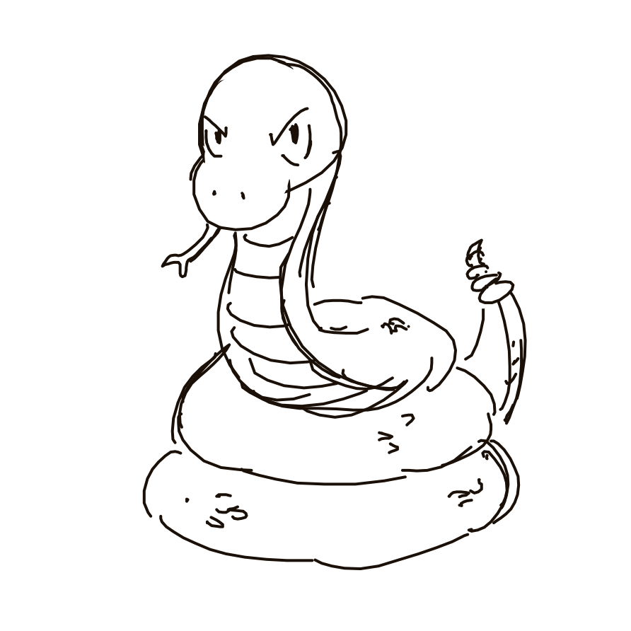 Kanjay's drawing of Ekans — Pokémon sketch on Sketchdex