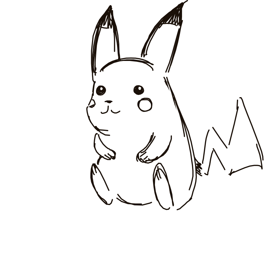 Kanjay's drawing of Pikachu — Pokémon sketch on Sketchdex