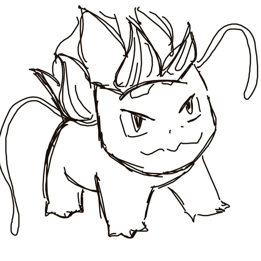 Kanjay's drawing of Ivysaur — Pokémon sketch on Sketchdex