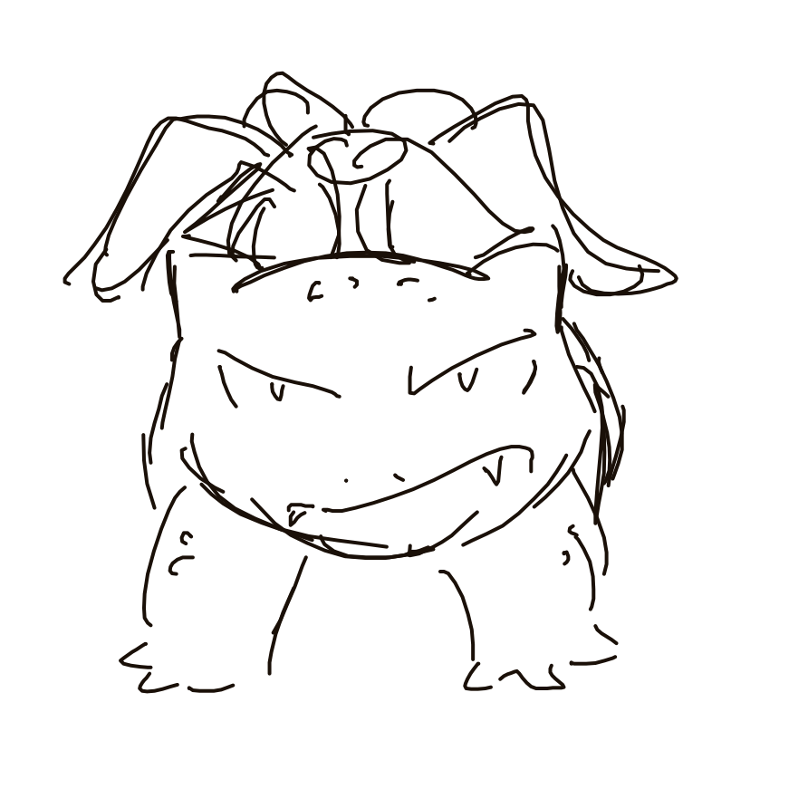Kanjay's drawing of Venusaur — Pokémon sketch on Sketchdex