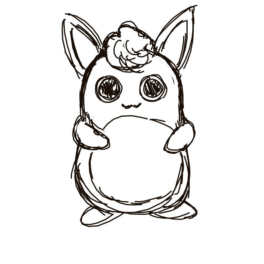 Kanjay's drawing of Wigglytuff — Pokémon sketch on Sketchdex