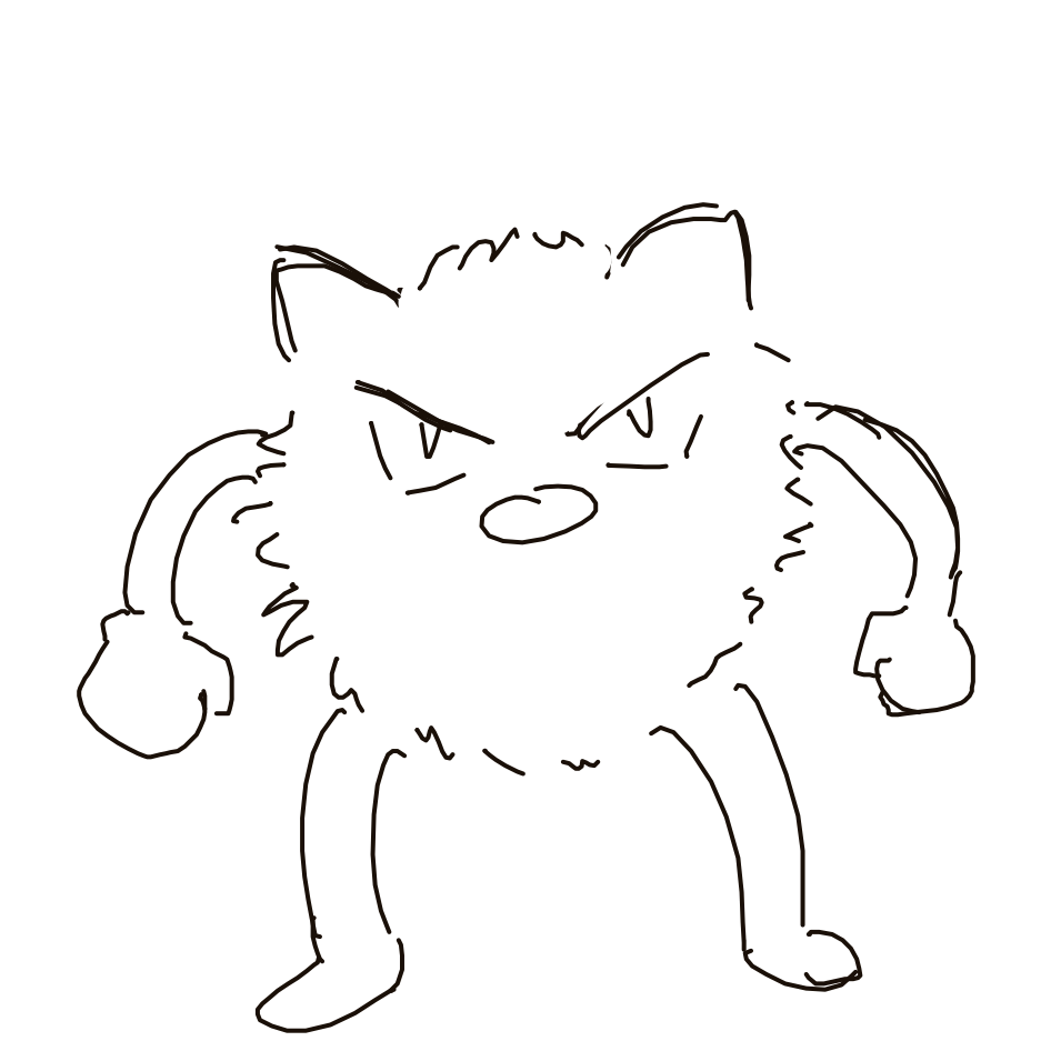 Kanjay's drawing of Mankey — Pokémon sketch on Sketchdex