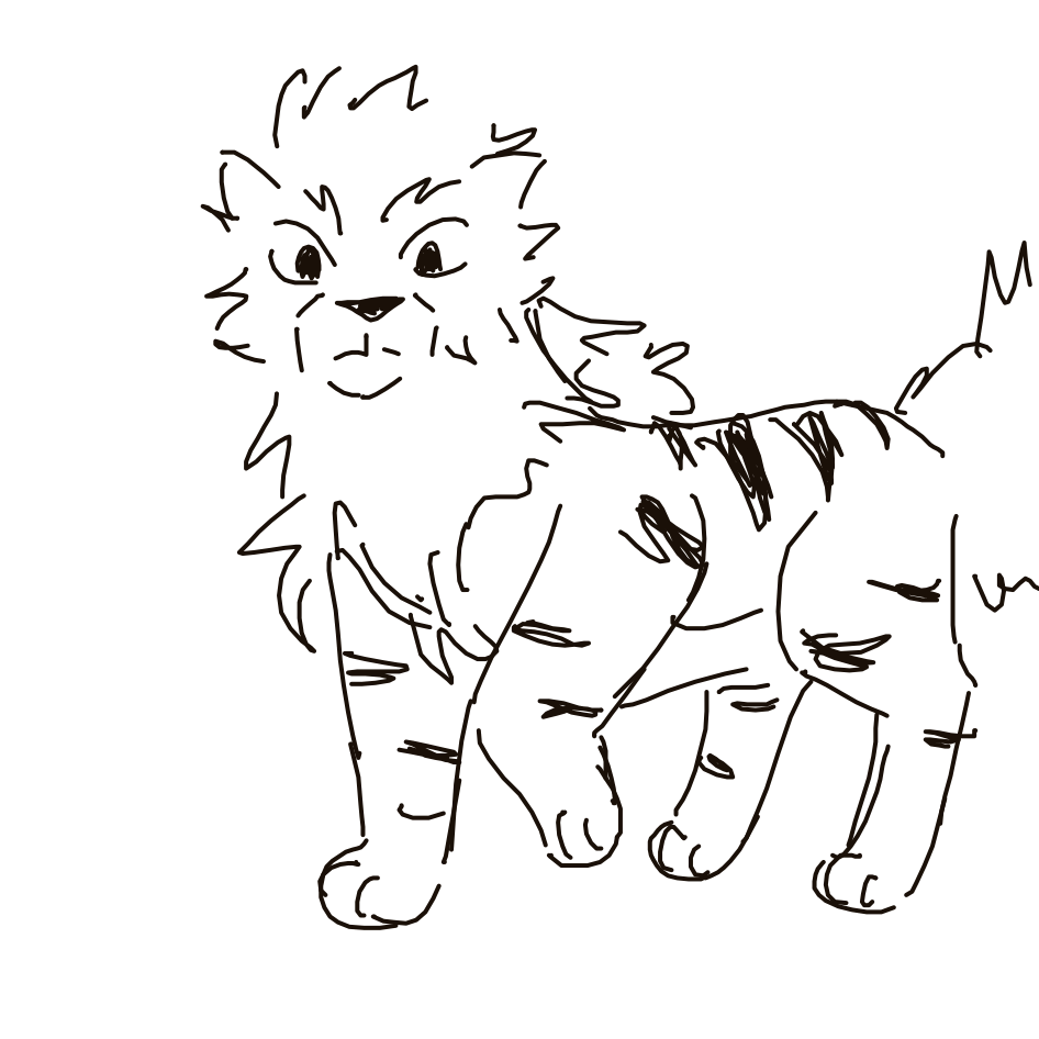 Kanjay's drawing of Arcanine — Pokémon sketch on Sketchdex