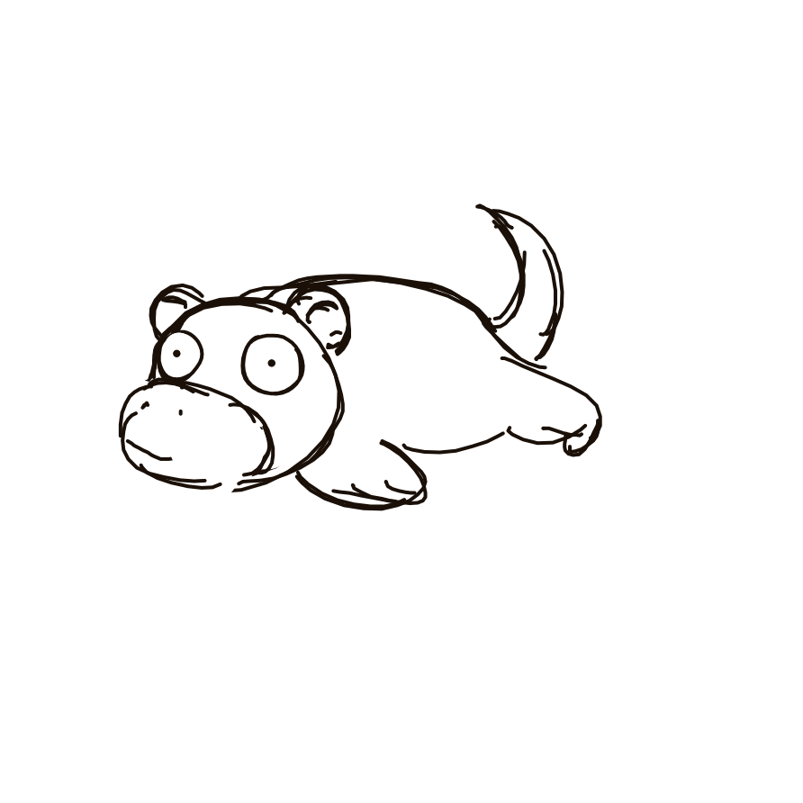 Kanjay's drawing of Slowpoke — Pokémon sketch on Sketchdex