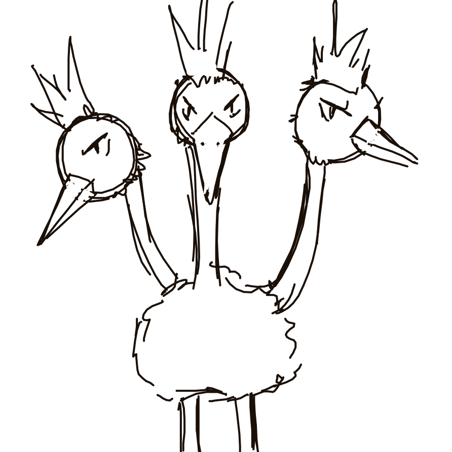Kanjay's drawing of Dodrio — Pokémon sketch on Sketchdex