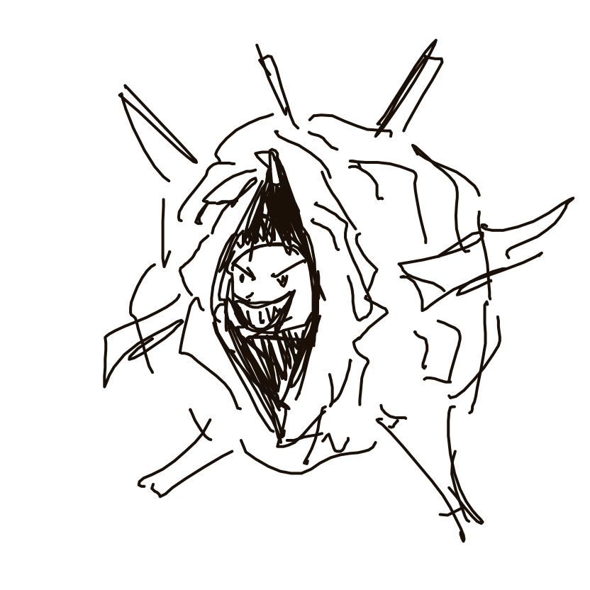Kanjay's drawing of Cloyster — Pokémon sketch on Sketchdex