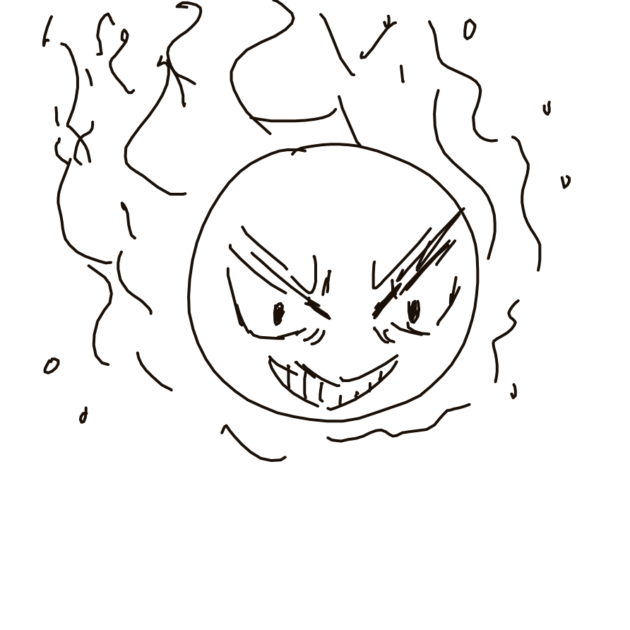 Kanjay's drawing of Gastly — Pokémon sketch on Sketchdex