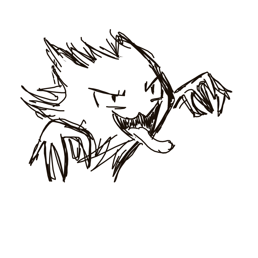 Kanjay's drawing of Haunter — Pokémon sketch on Sketchdex