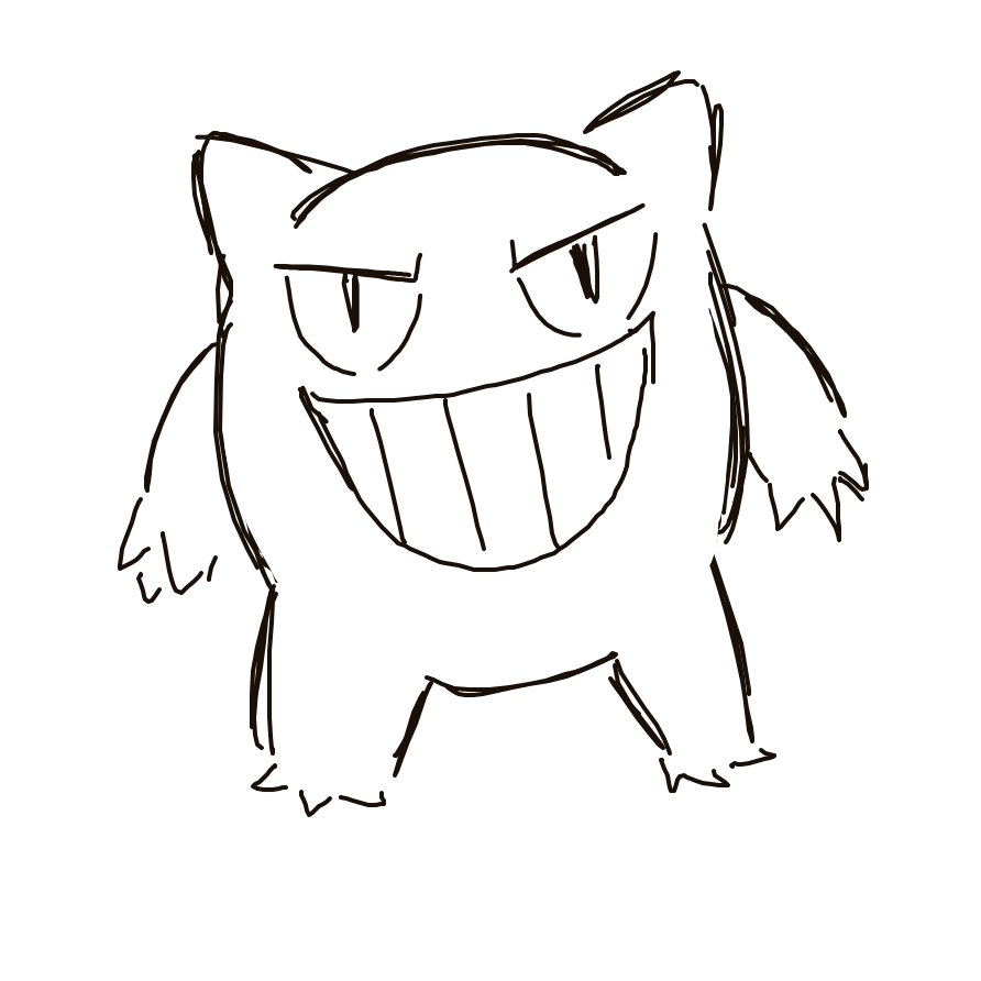 Kanjay's drawing of Gengar — Pokémon sketch on Sketchdex