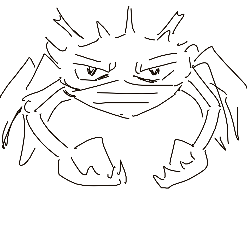 Kanjay's drawing of Kingler — Pokémon sketch on Sketchdex