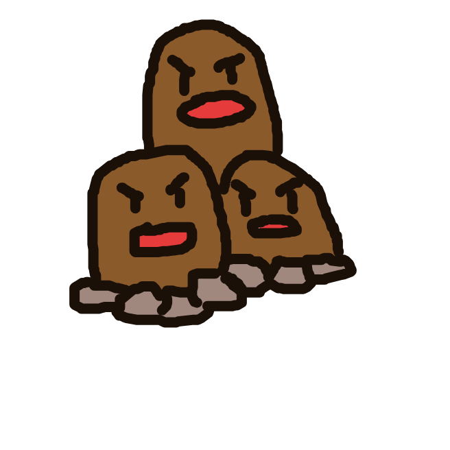ShadowJolteon341's drawing of Dugtrio — Pokémon sketch on Sketchdex