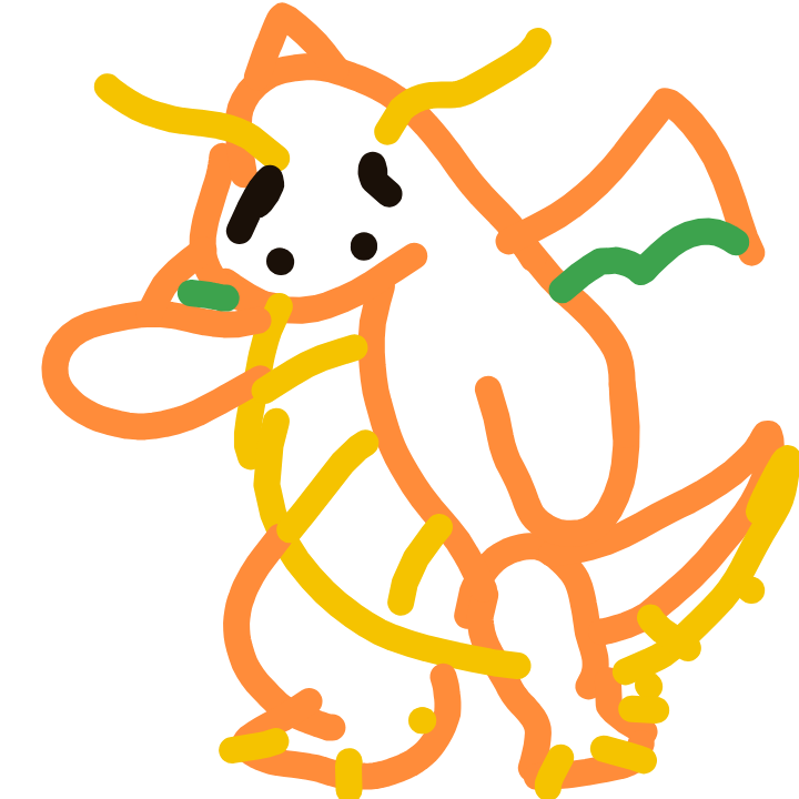 Indy's drawing of Dragonite — Pokémon sketch on Sketchdex