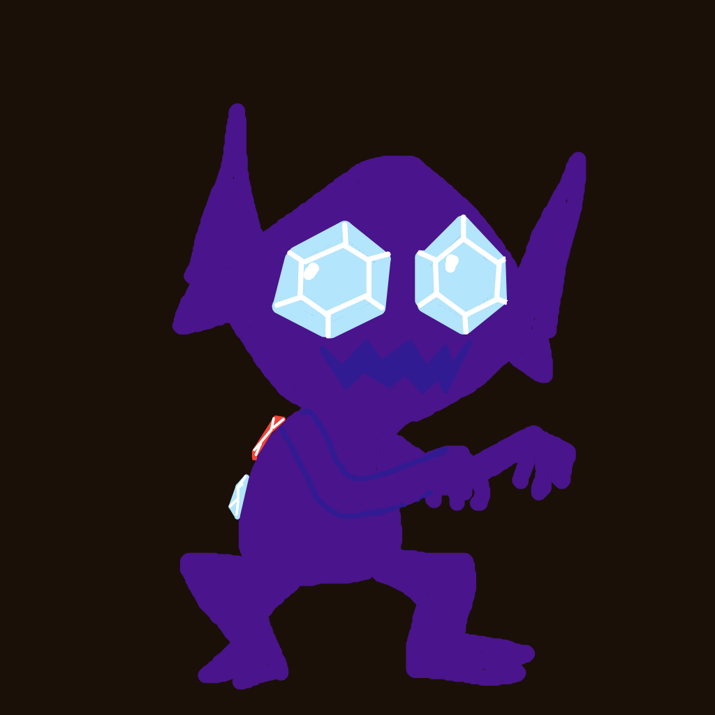 Kyukeko's drawing of Sableye — Pokémon sketch on Sketchdex