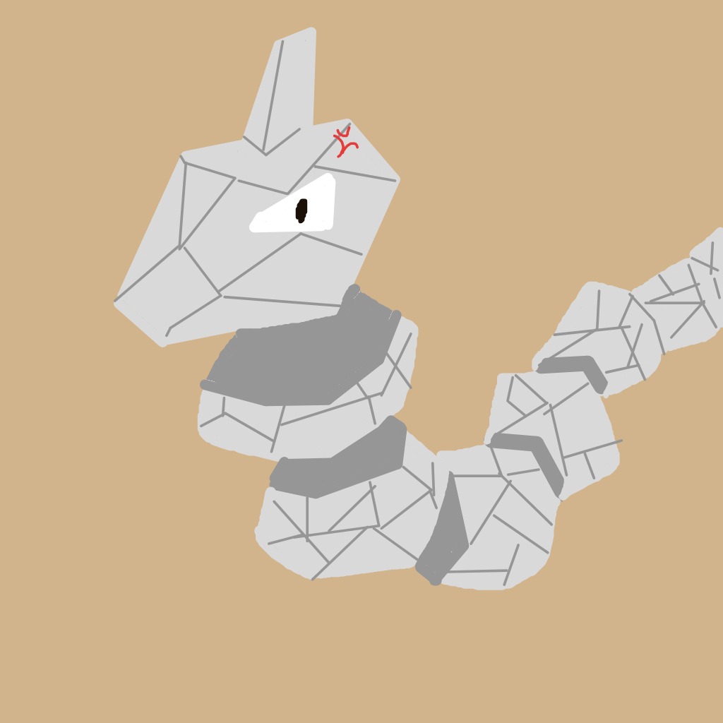 Kyukeko's drawing of Onix — Pokémon sketch on Sketchdex