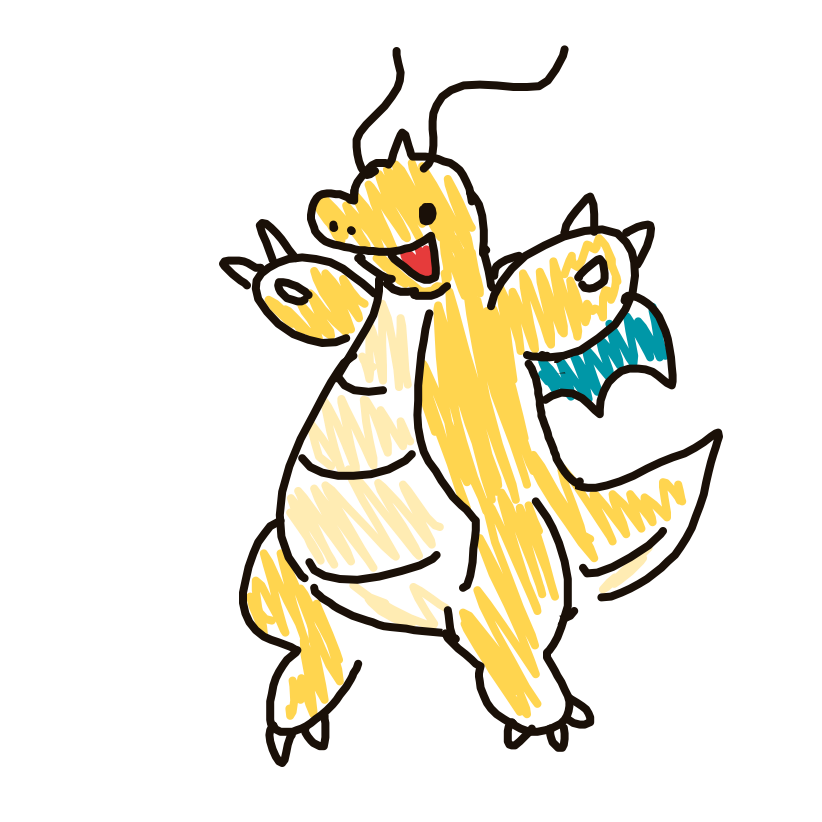 newtraall's drawing of Dragonite — Pokémon fan art on Sketchdex