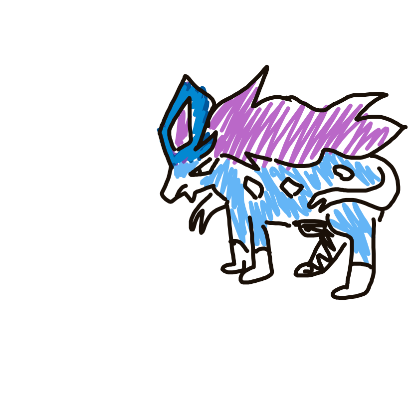 newtraall's drawing of Suicune — Pokémon sketch on Sketchdex