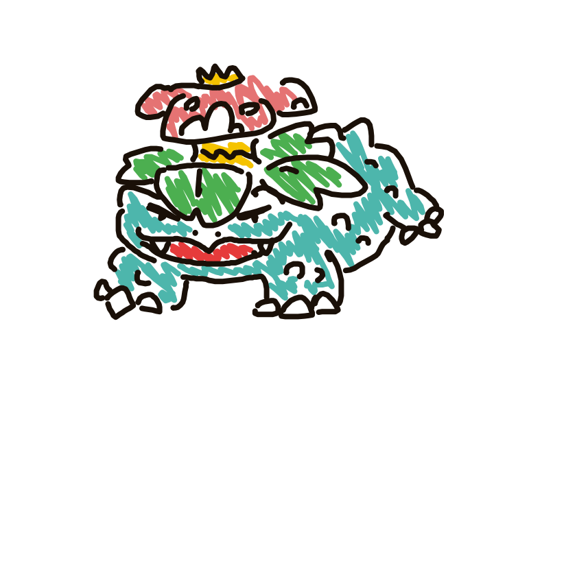 newtraall's drawing of Venusaur — Pokémon sketch on Sketchdex