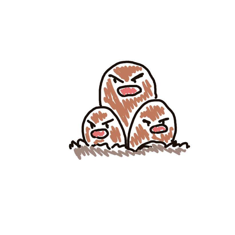 Dugtrio drawing