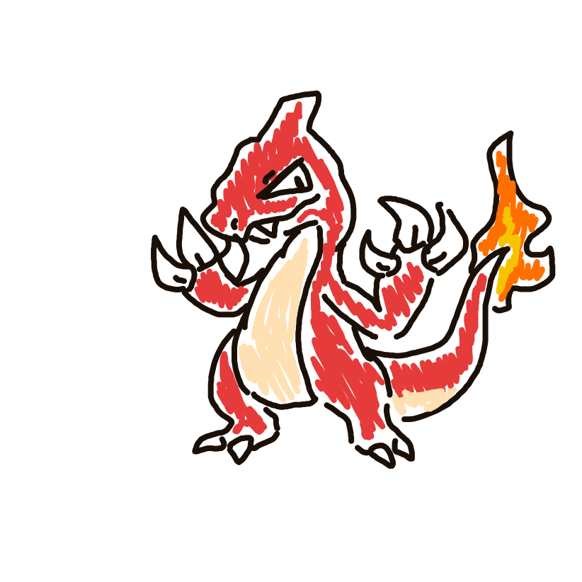 newtraall's drawing of Charmeleon — Pokémon sketch on Sketchdex